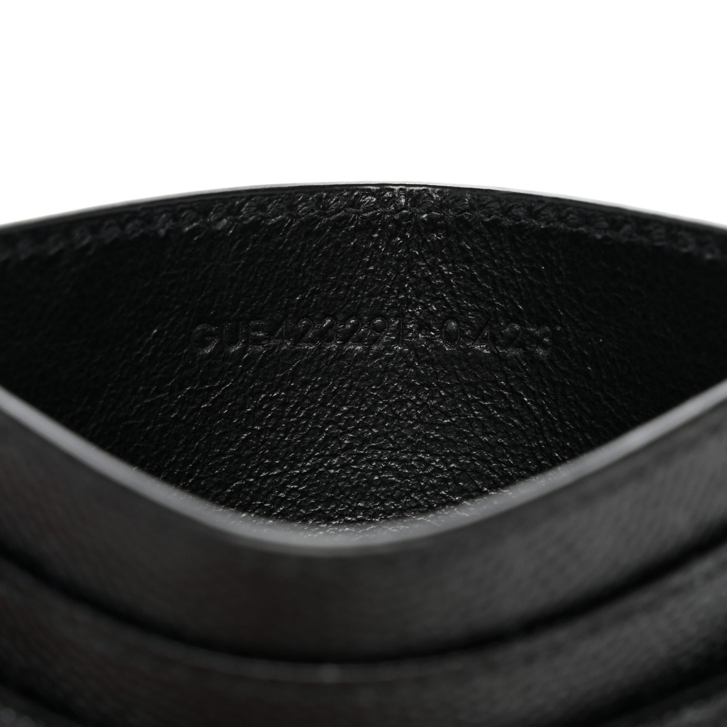Grain De Poudre Matelasse Chevron Monogram Credit Card Case Black