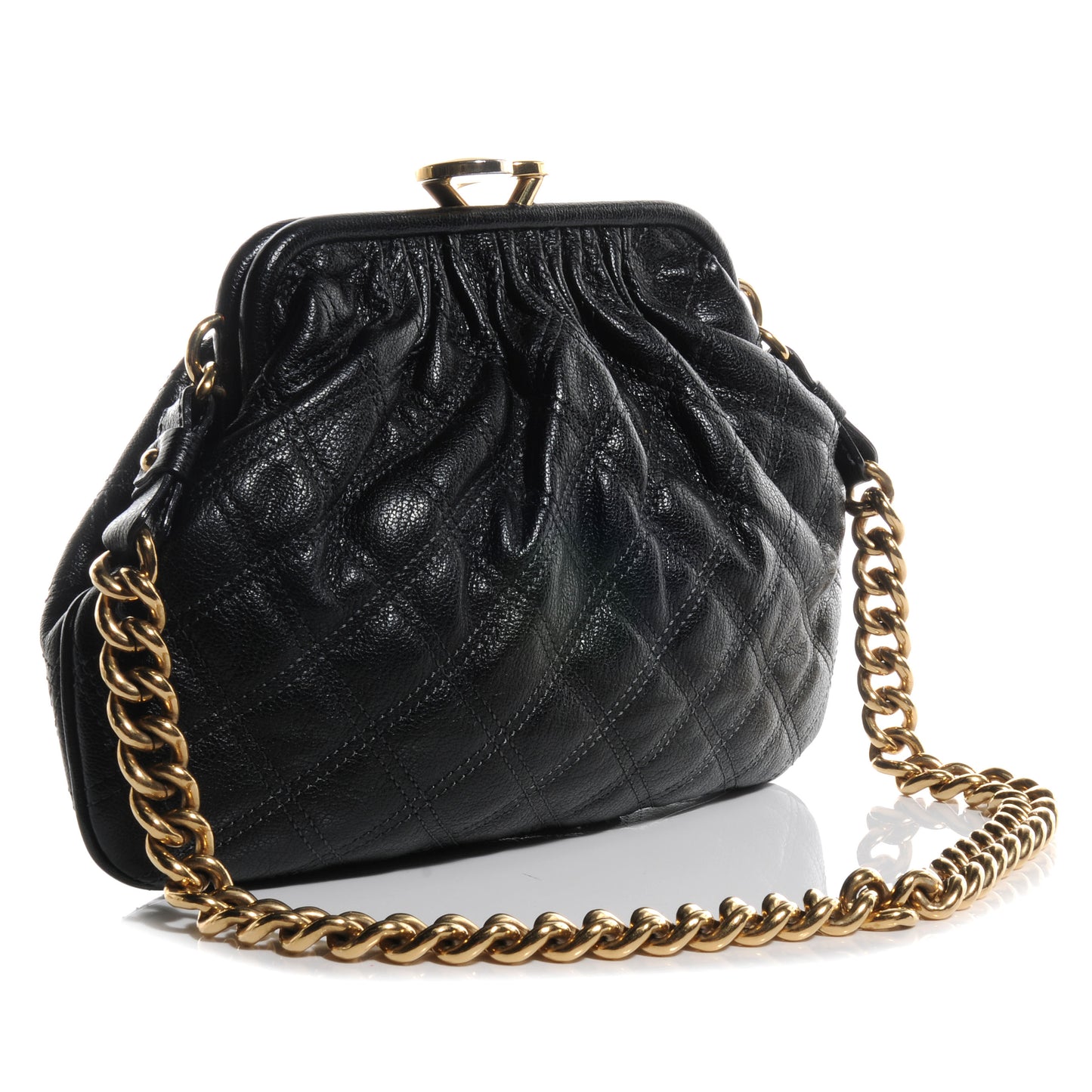 Quilted Leather Little Stam Black