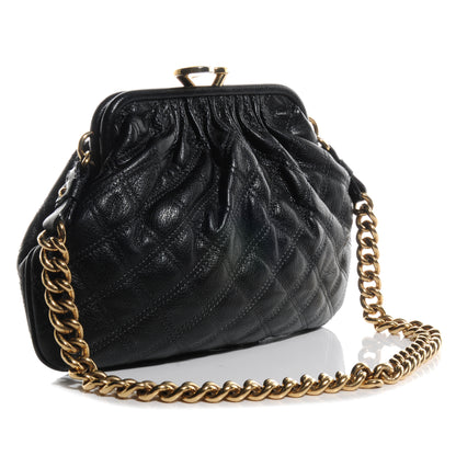 Marc Jacobs Quilted Leather Little Stam Black 3 of 8