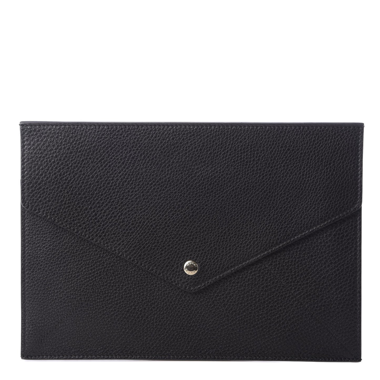 Pebbled Calfskin Soho Document Holder Black