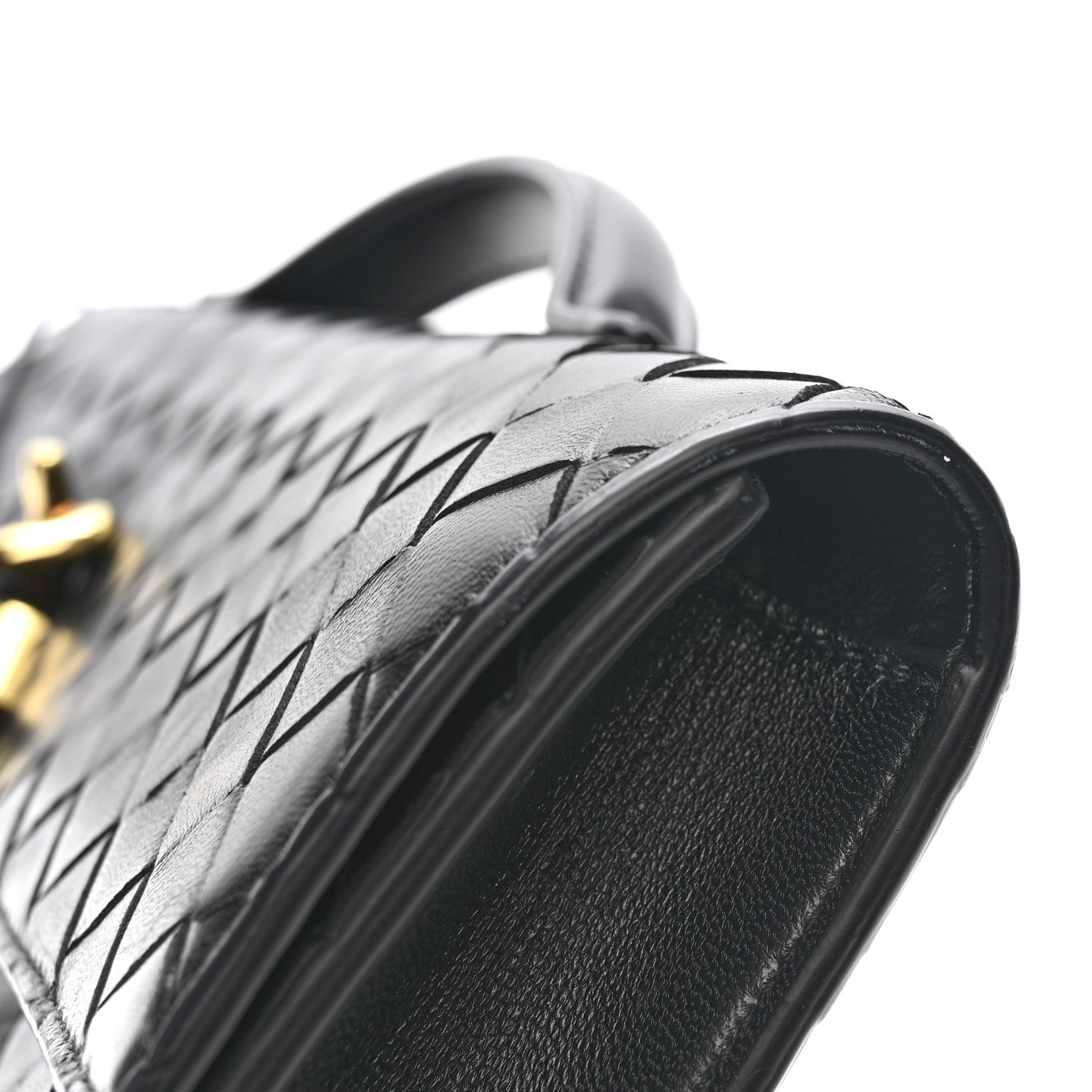 Bottega Veneta Nappa Intrecciato Long Andiamo Top Handle Clutch Black 11 of 13