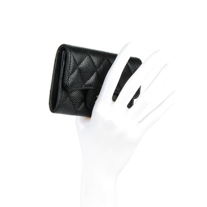 Chanel Caviar Quilted Flap Card Holder Black 2 of 8