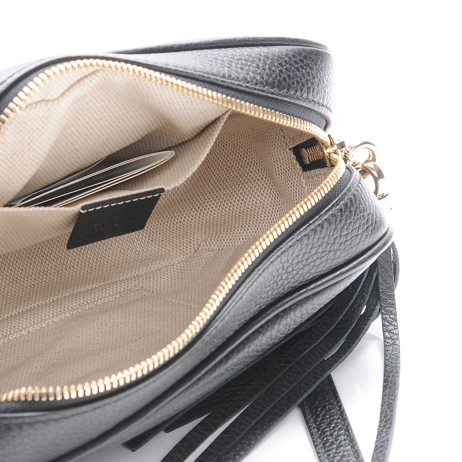 Gucci Pebbled Calfskin Small Soho Disco Bag Black 5 of 7