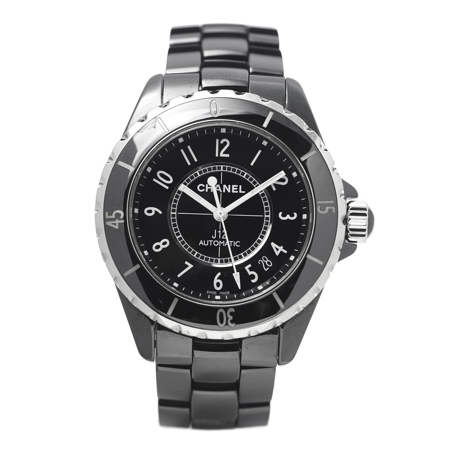 Stainless Steel Ceramic 41mm J12 Automatic Watch Black