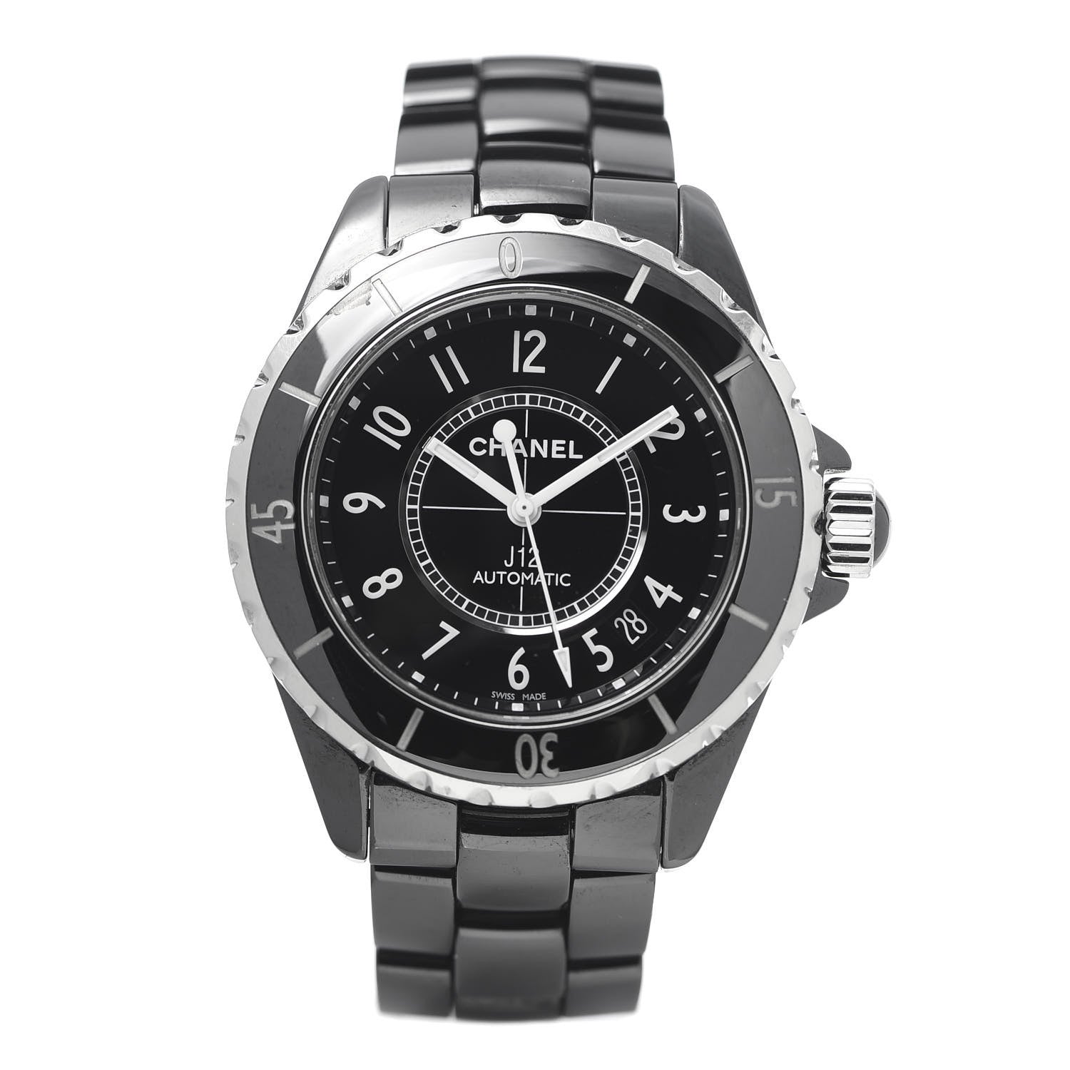 Chanel Stainless Steel Ceramic 41mm J12 Automatic Watch Black 1 of 7