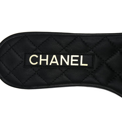 Chanel Lambskin Quilted CC Turnlock Sandals 37 Black 7 of 9