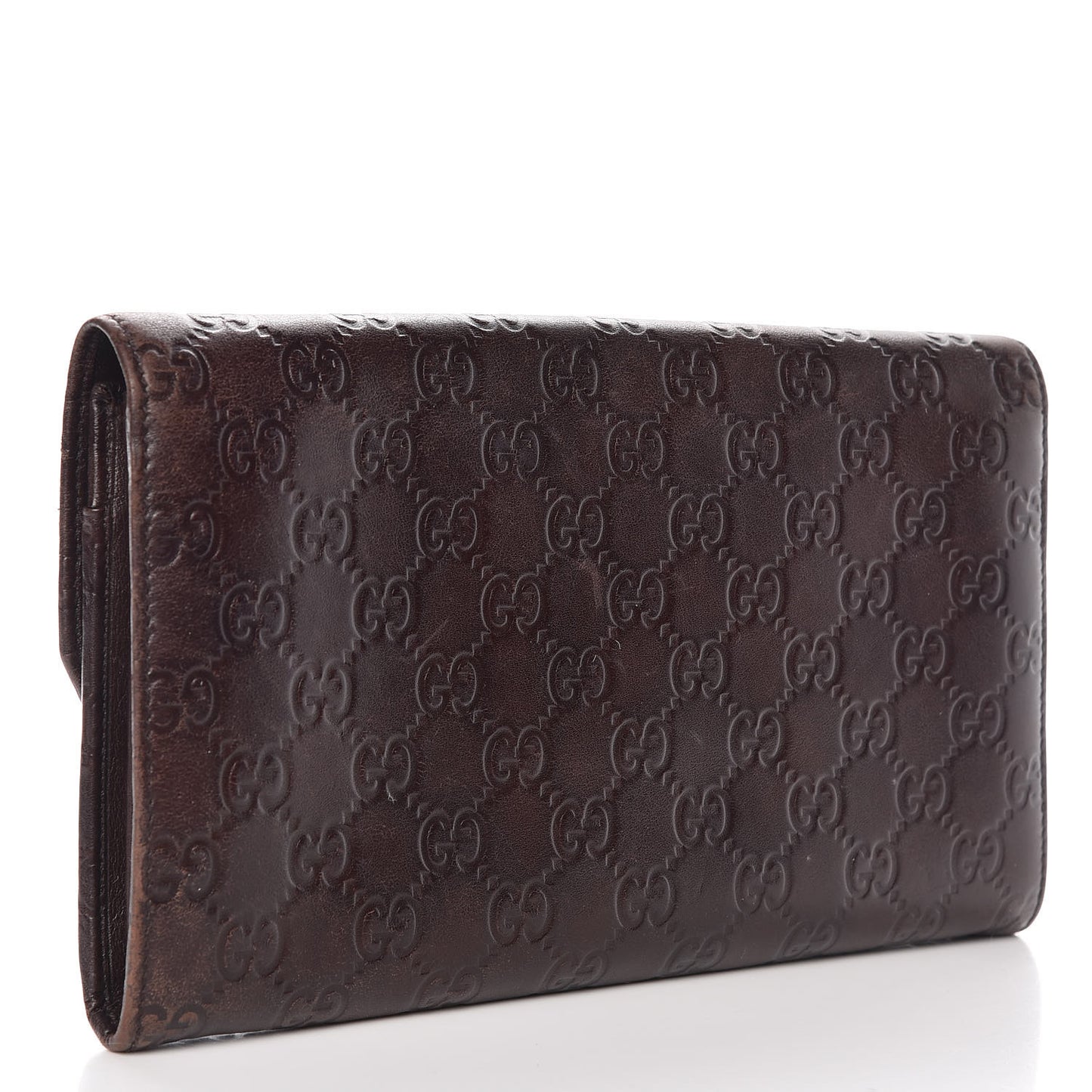 Guccissima Travel Document Case Brown