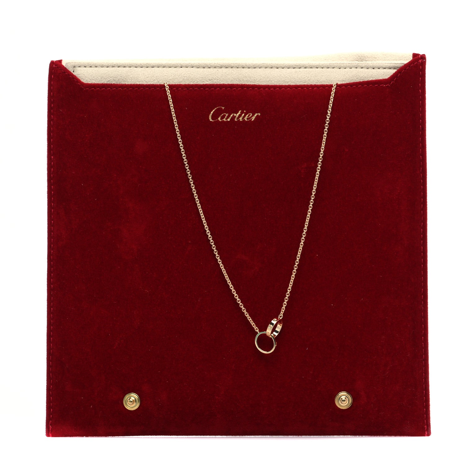 Cartier 18K Yellow Gold Interlocking LOVE Necklace 6 of 6
