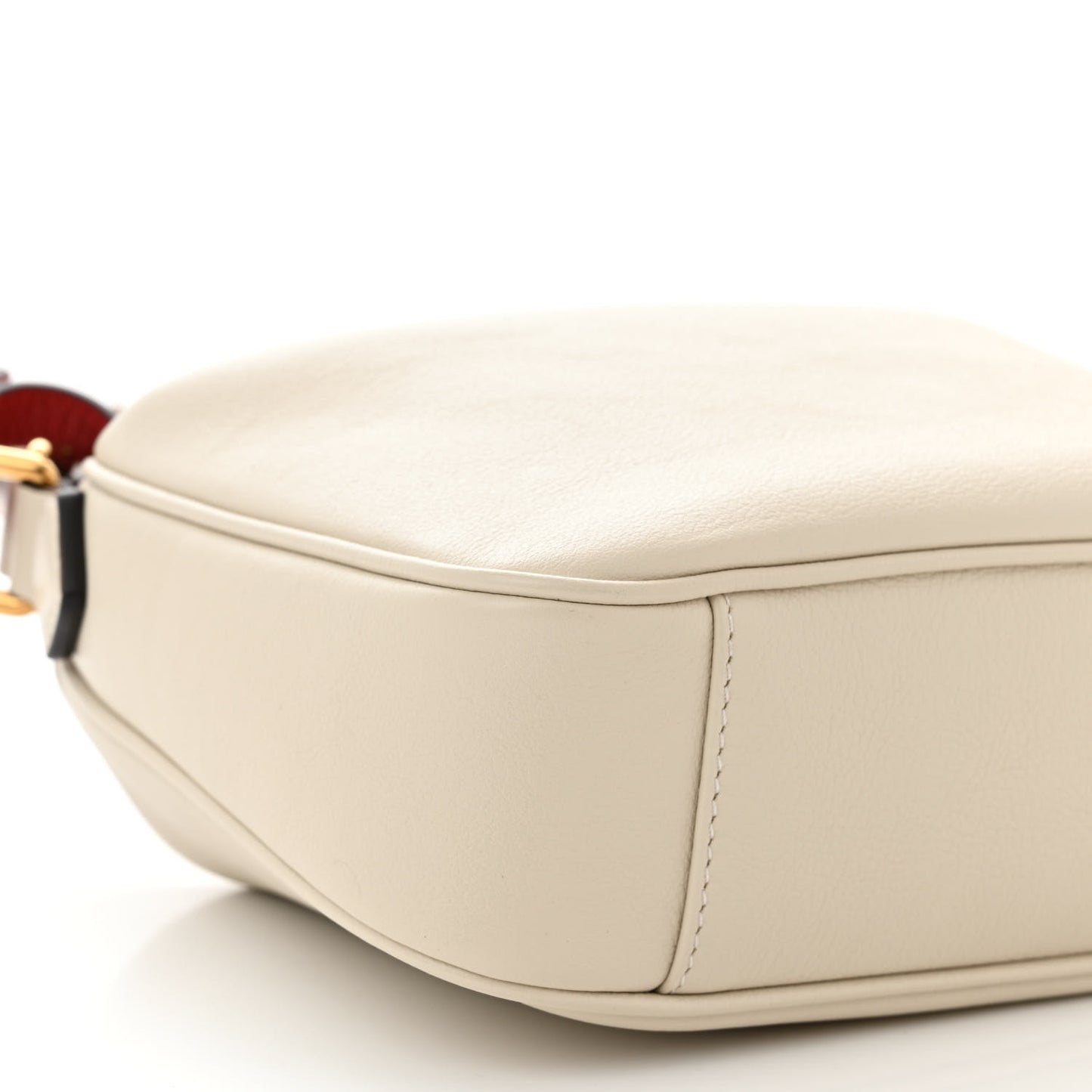 Softy Wonka Textured Dollar Calfskin Small Diana Shoulder Bag Mystic White Hibiscus Red