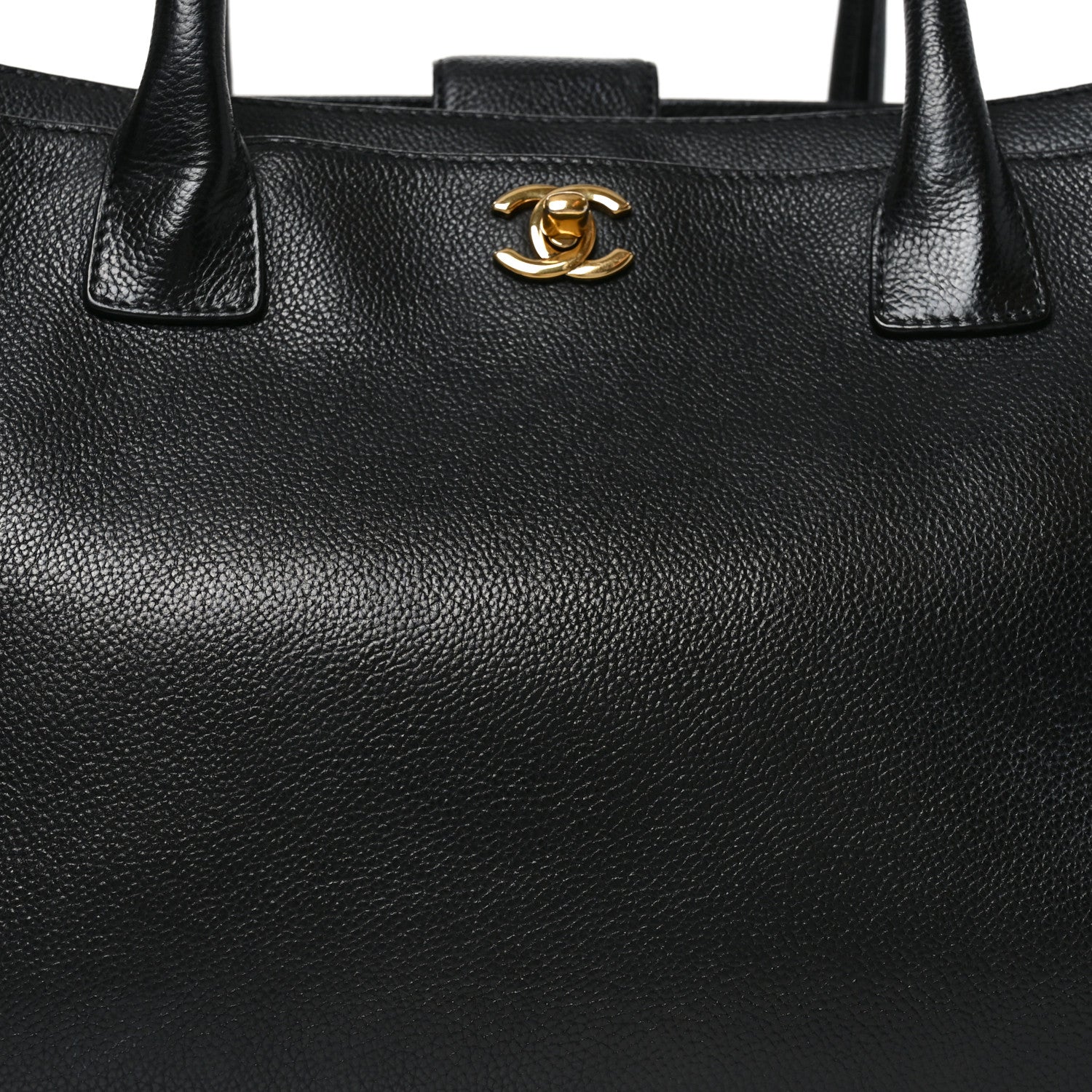 Chanel Calfskin Cerf Executive Shopper Tote Black 9 of 10