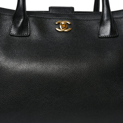 Chanel Calfskin Cerf Executive Shopper Tote Black 9 of 10