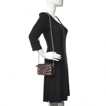 Prada X UNIVERSAL STUDIOS Saffiano Thunder Frankenstein Mini Double Zip Chain Crossbody Bag Lacca 2 of 11