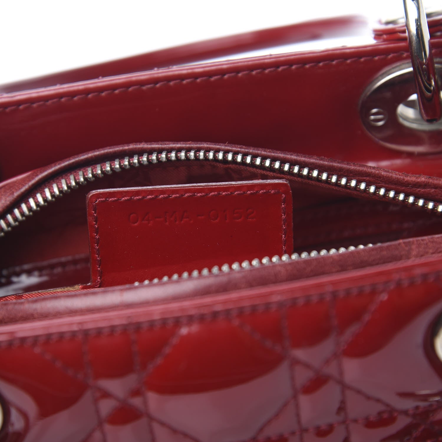 Christian Dior Patent Cannage Medium Lady Dior Red 8 of 12