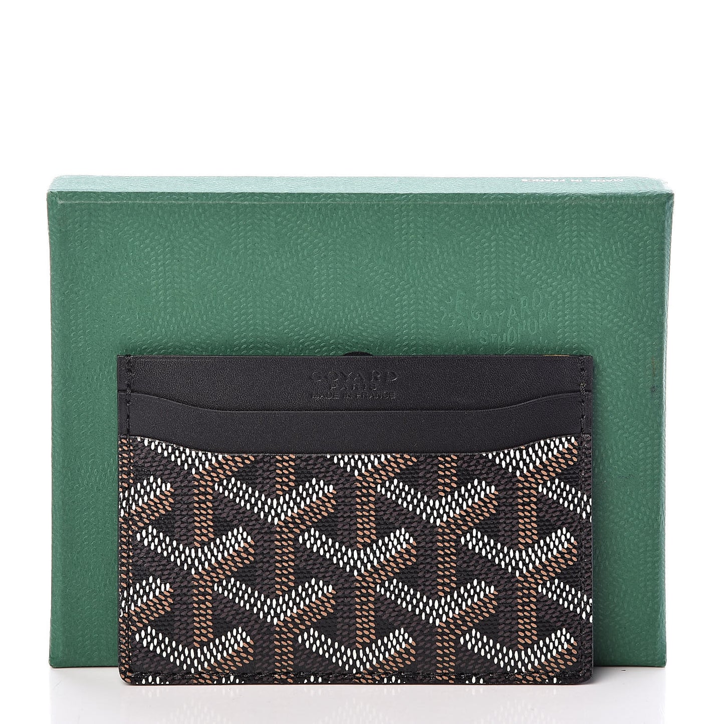 Goyardine Saint Sulpice Card Holder Black