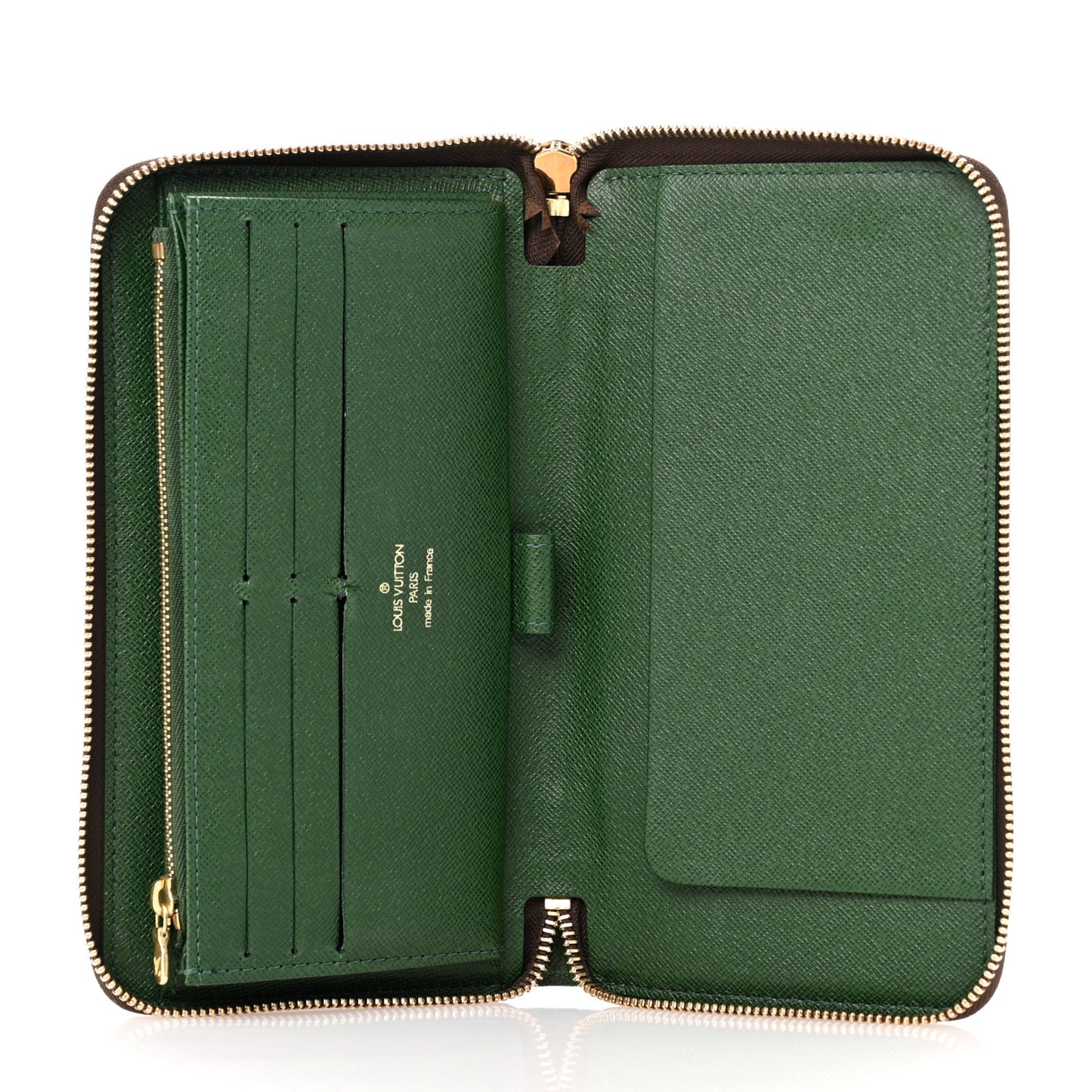 Monogram Groom Zippy Organizer Wallet Green
