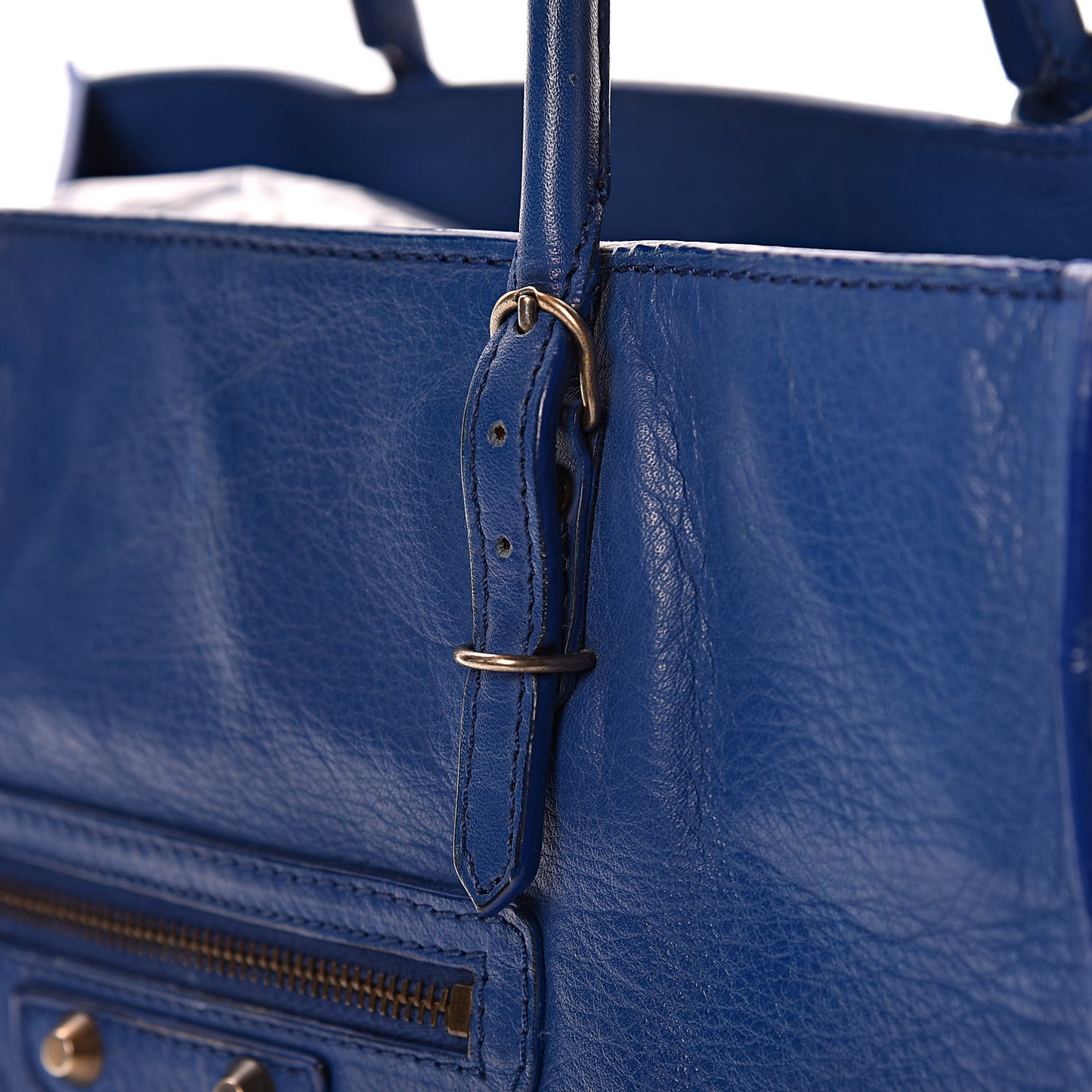 Veau Mini Papier Tote Blue