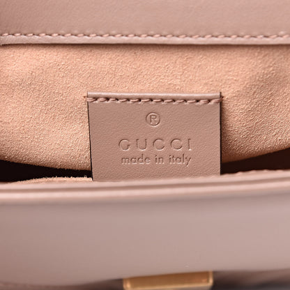 Gucci Calfskin Matelasse Mini GG Marmont Top Handle Shoulder Bag Porcelain Rose 6 of 10