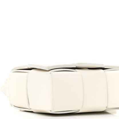 Bottega Veneta Lambskin Maxi Intrecciato Extra Mini Cassette Crossbody Bag White 8 of 9