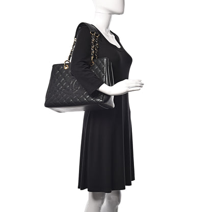 Chanel Caviar Quilted Grand Shopping Tote GST Black 2 of 13