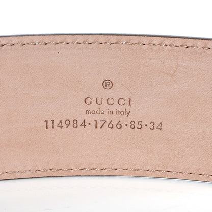 Gucci Leather Web GG Belt 85 34 White 5 of 6