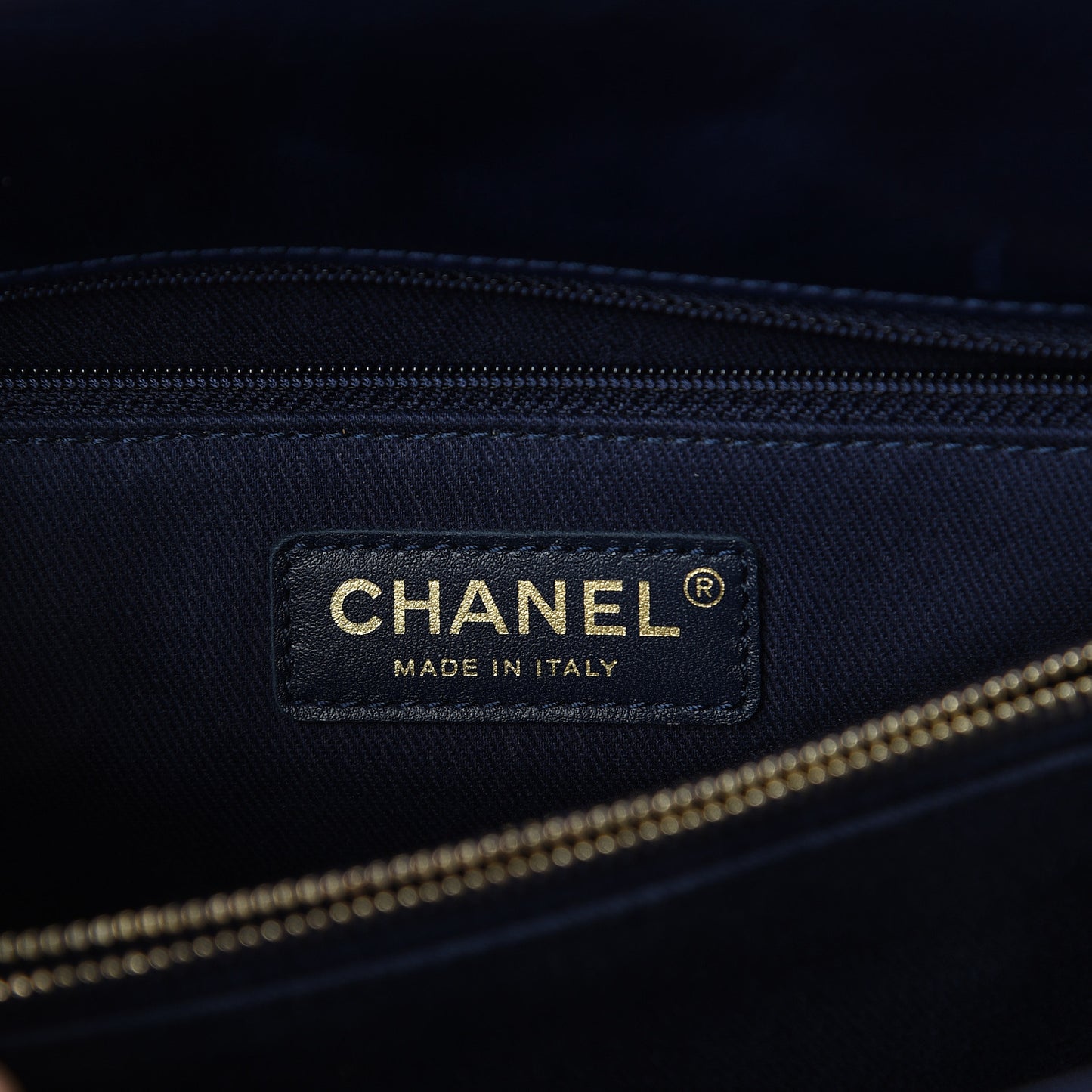 Calfskin Chevron Quilted Medium Coco Handle Flap Blue