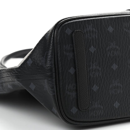 MCM Visetos Medium Liz Reversible Shopper Tote Black 8 of 10