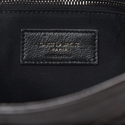 Saint Laurent Crinkled Calfskin Matelasse Monogram Medium Niki Chain Satchel Western Moka 6 of 9