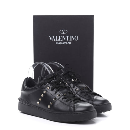 Valentino Garavani Calfskin Womens Rockstud Untitled Open Sneakers 40 Black 9 of 9