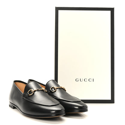 Gucci Calfskin Womens Jordaan Loafers 37.5 Black 9 of 9