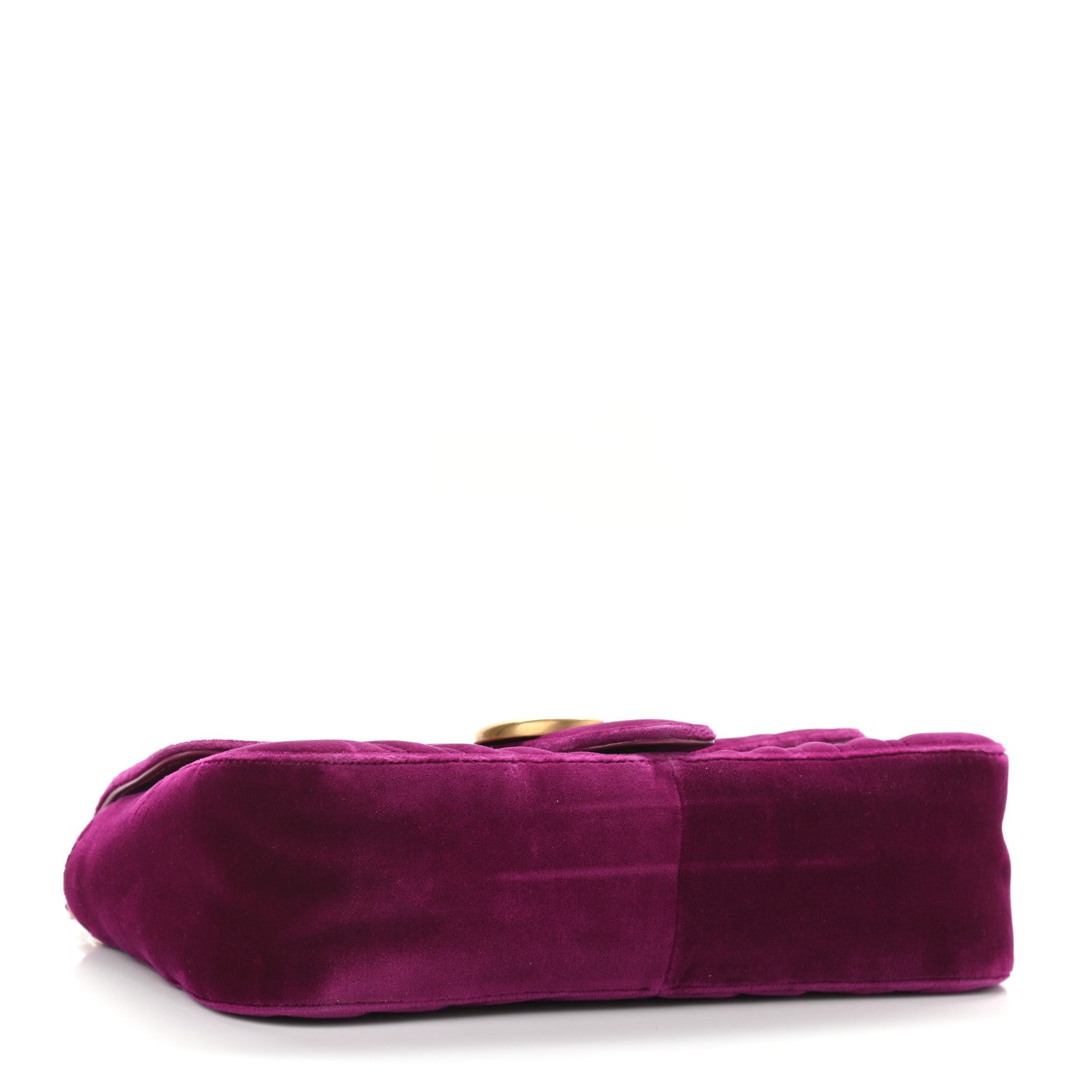 Gucci Velvet Matelasse Small GG Marmont Shoulder Bag Fuchsia Violet Cyclamen 4 of 11