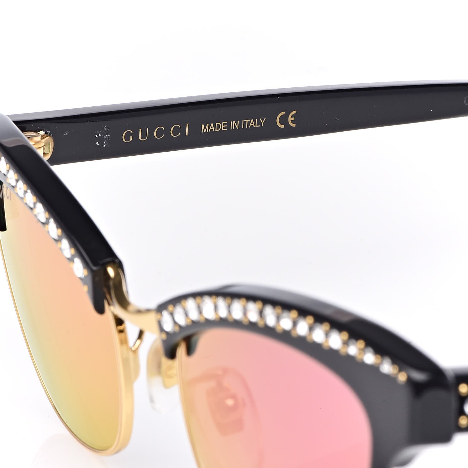 Gucci Clubmaster Cat Eye Sunglasses GG0153S Black 5 of 7