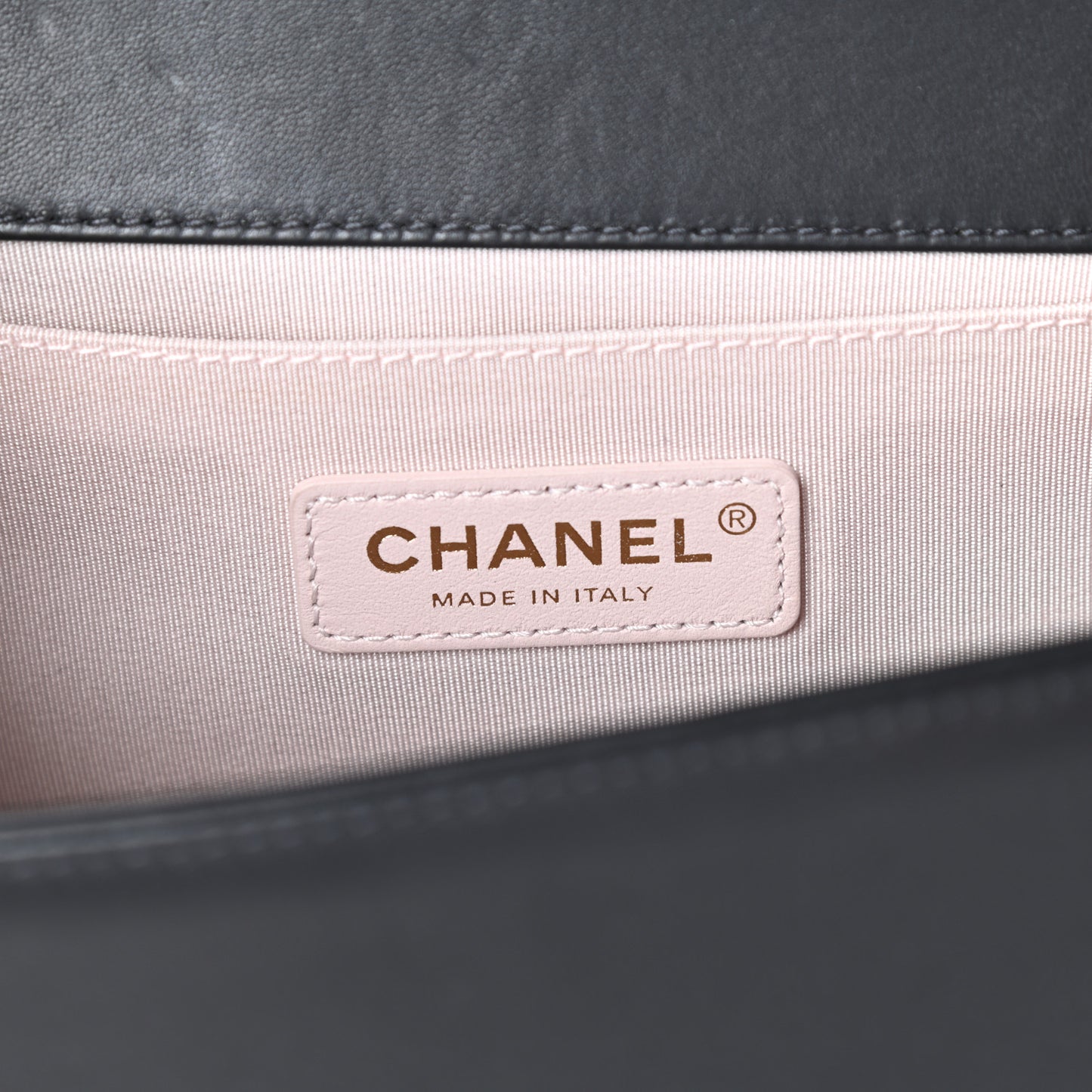 Lambskin Suede Patchwork Medium Act I Camellia Boy Flap Charcoal Brown Pink