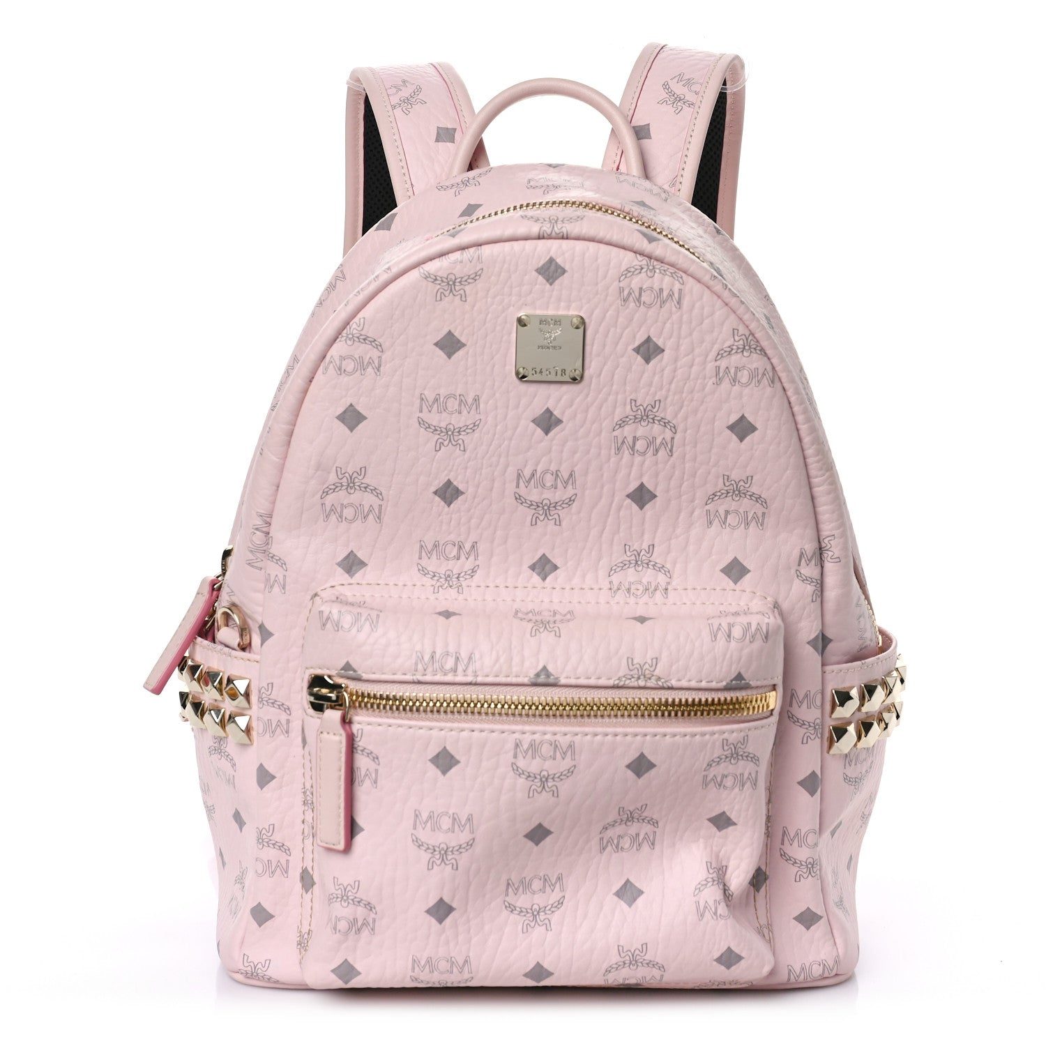 MCM Visetos Small Side Stud Stark Backpack Soft Pink 1 of 8