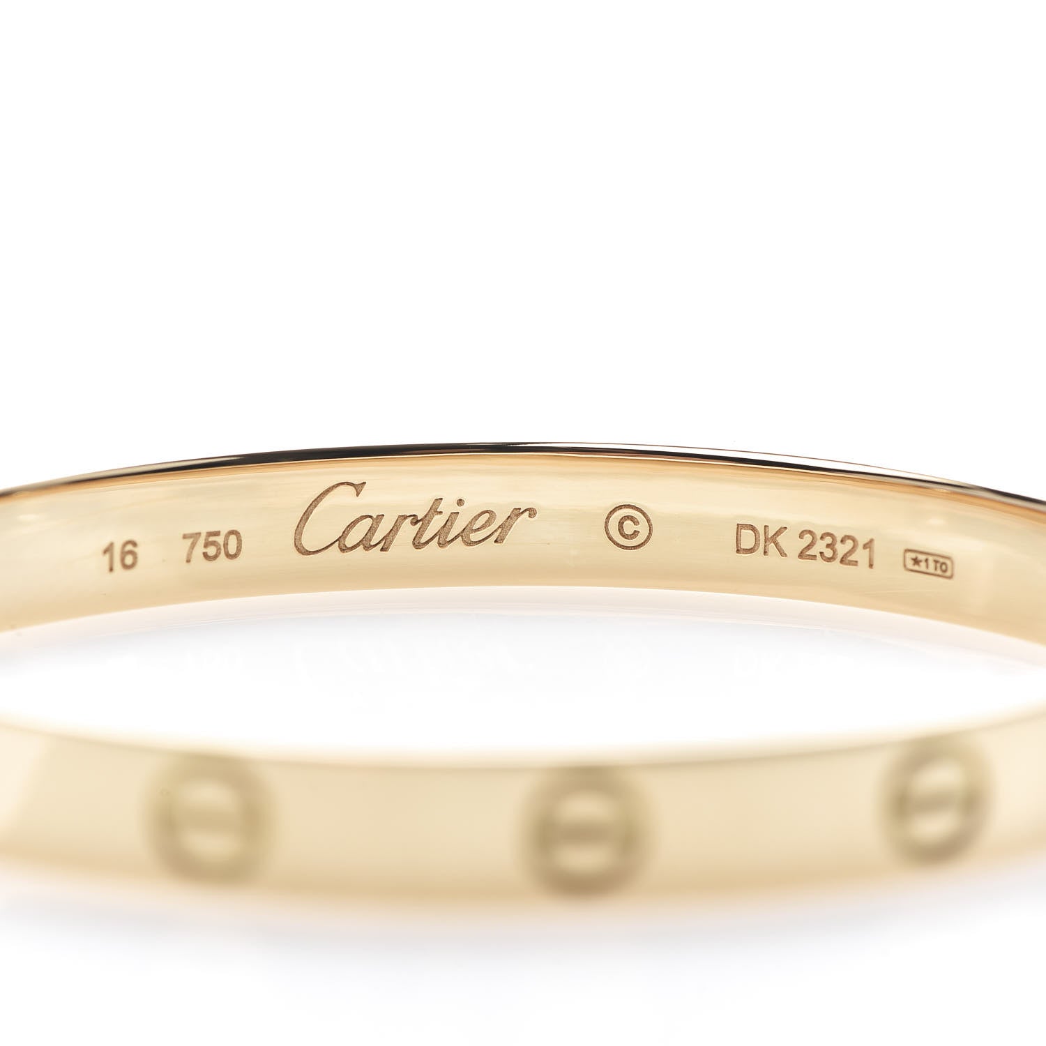 Cartier 18K Yellow Gold LOVE Bracelet 16 5 of 6