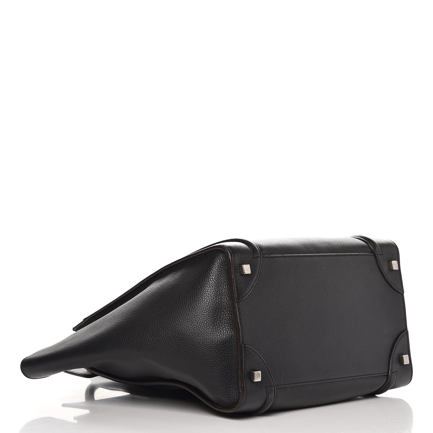 Celine Drummed Calfskin Mini Luggage Black 4 of 8