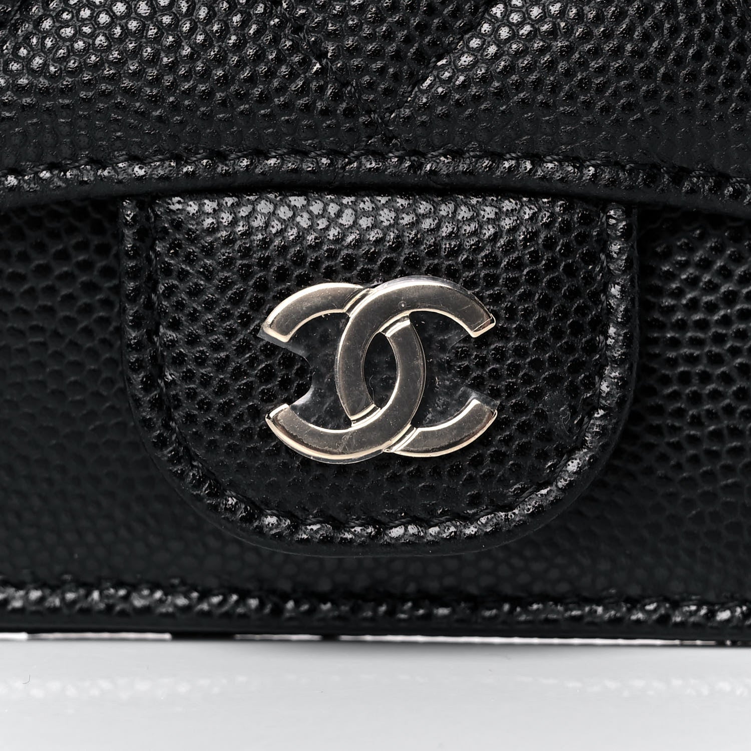 Chanel Caviar Quilted Flap Zip Card Holder Black 8 of 11