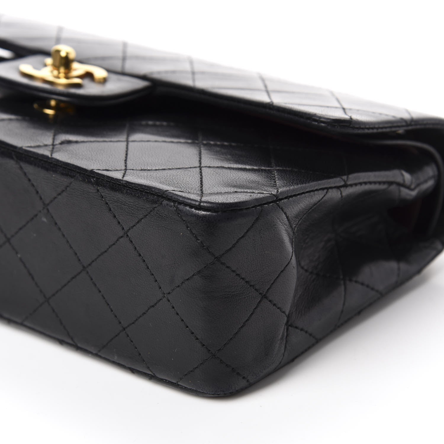 Chanel Lambskin Quilted Small Double Flap Black 7 of 14