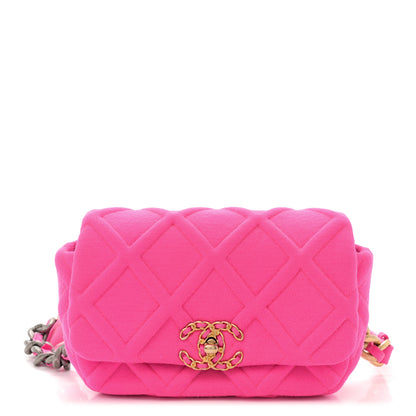 Chanel Jersey Quilted Chanel 19 Waist Bag Pink 1 of 11
