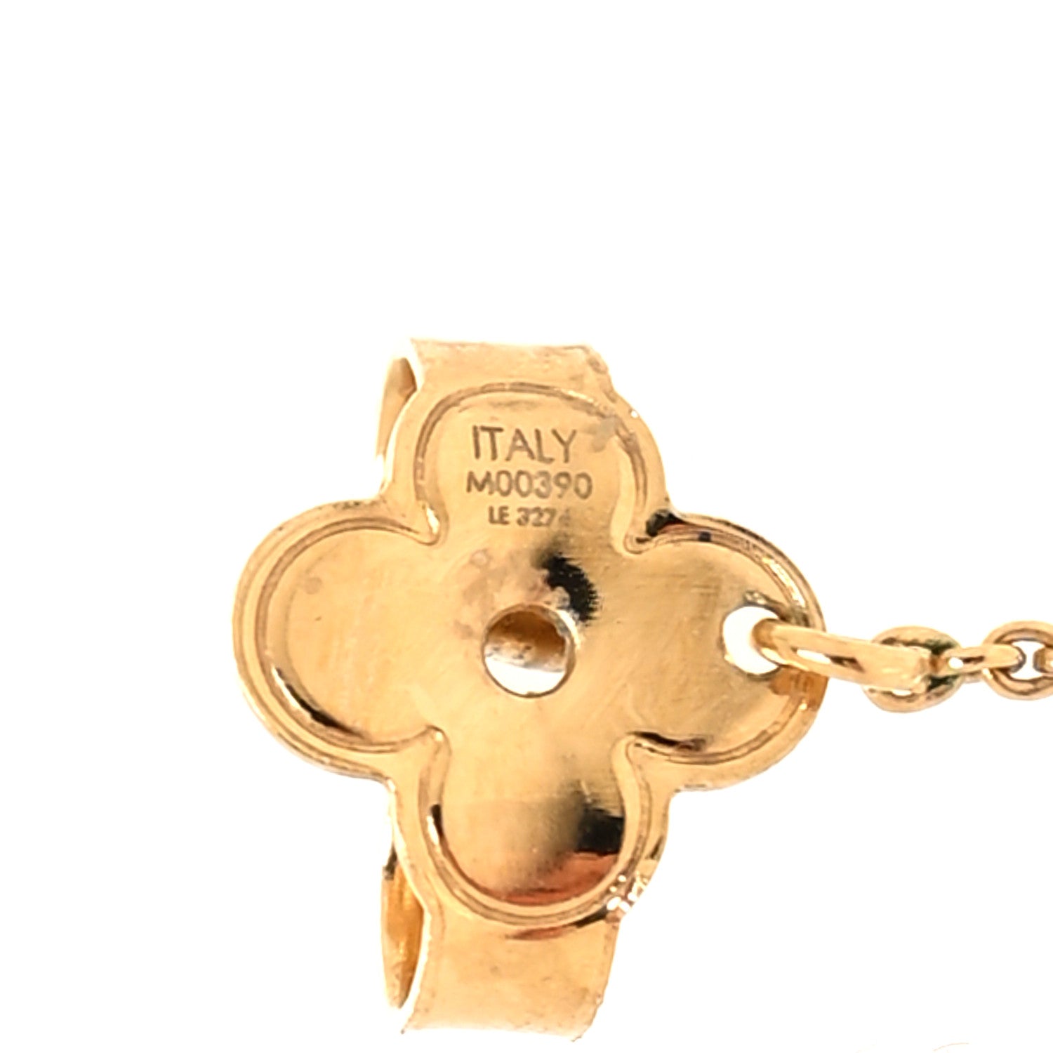 Louis Vuitton Metal Crystal Petit Louis Earrings Gold 4 of 4