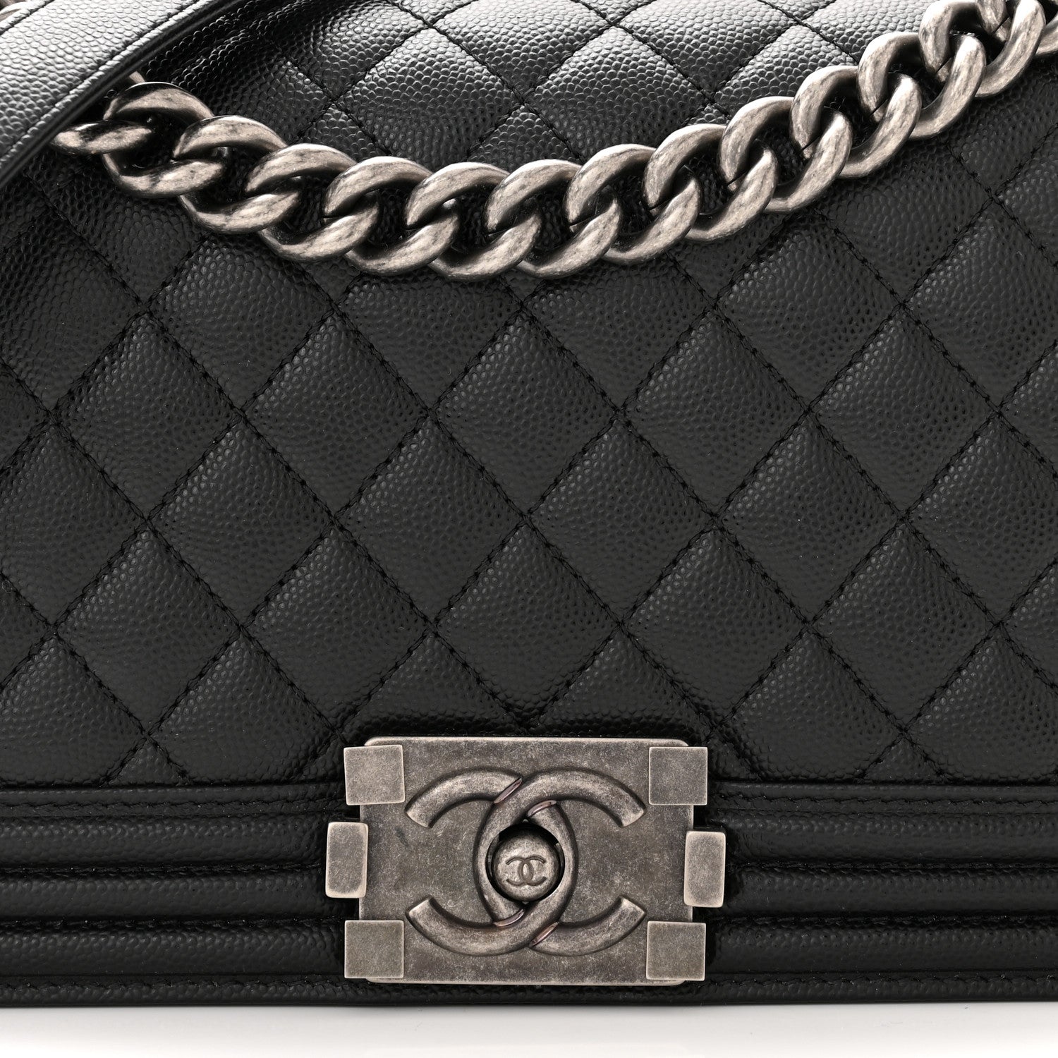 Chanel Caviar Quilted Medium Boy Flap Black 8 of 10