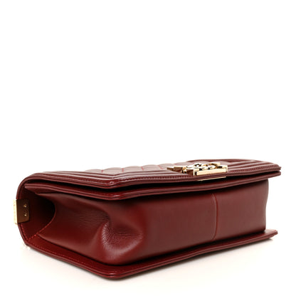 Chanel Lambskin Quilted Medium Boy Flap Burgundy 4 of 10