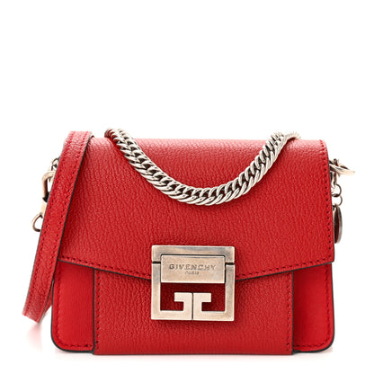 Givenchy Goatskin Mini GV3 Shoulder Bag Bright Red 1 of 9