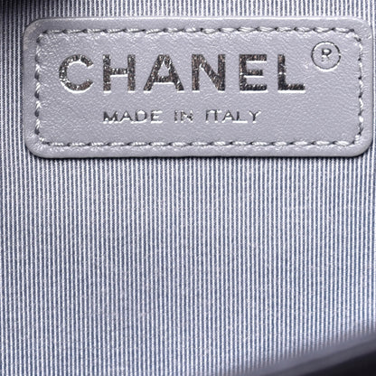 Chanel Metallic Calfskin Quilted Medium Boy Flap Black 6 of 10