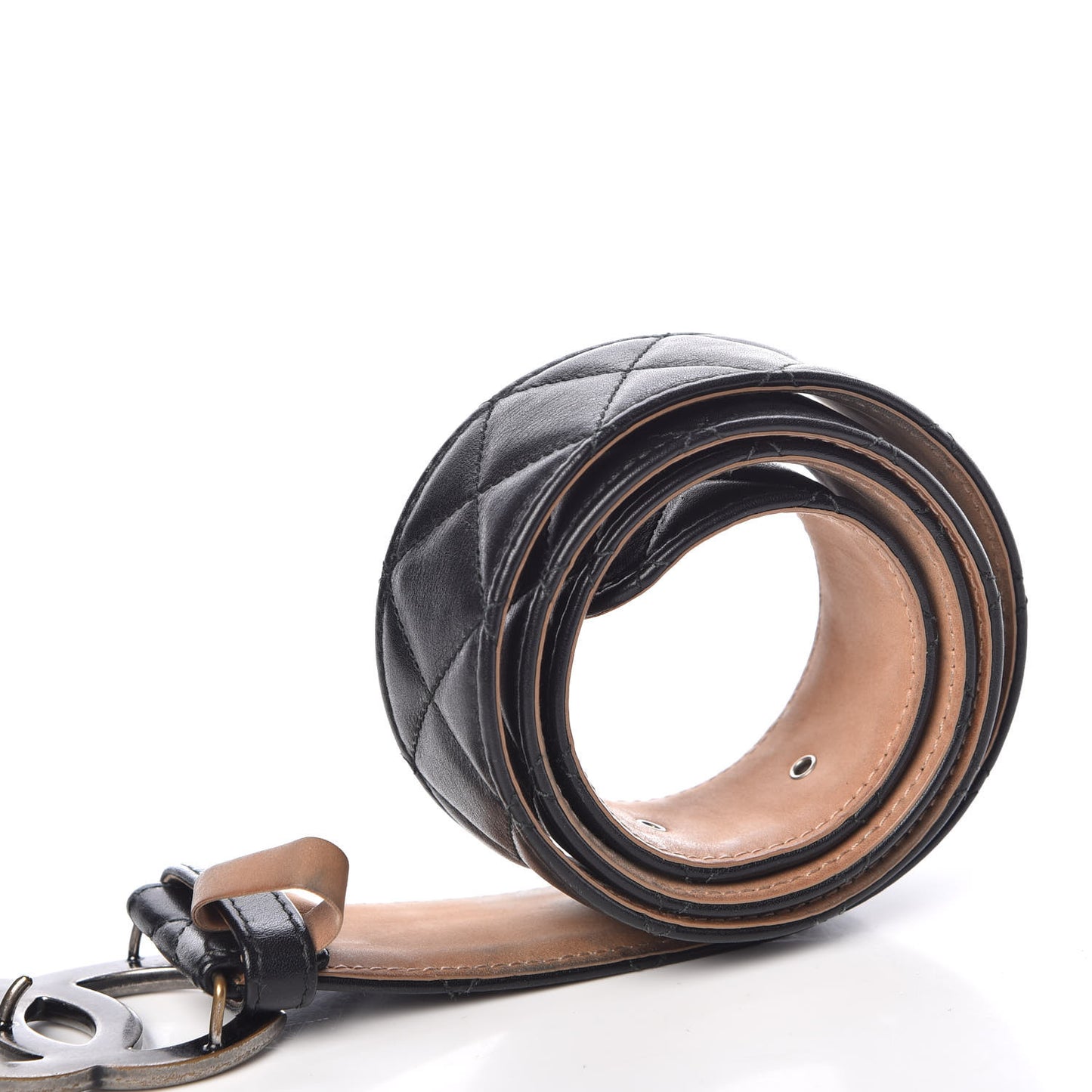Lambskin Quilted CC Belt 85 34 Black
