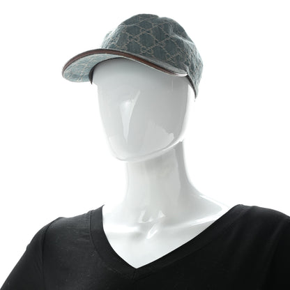 Gucci Denim GG Monogram Baseball Hat S Blue 2 of 7
