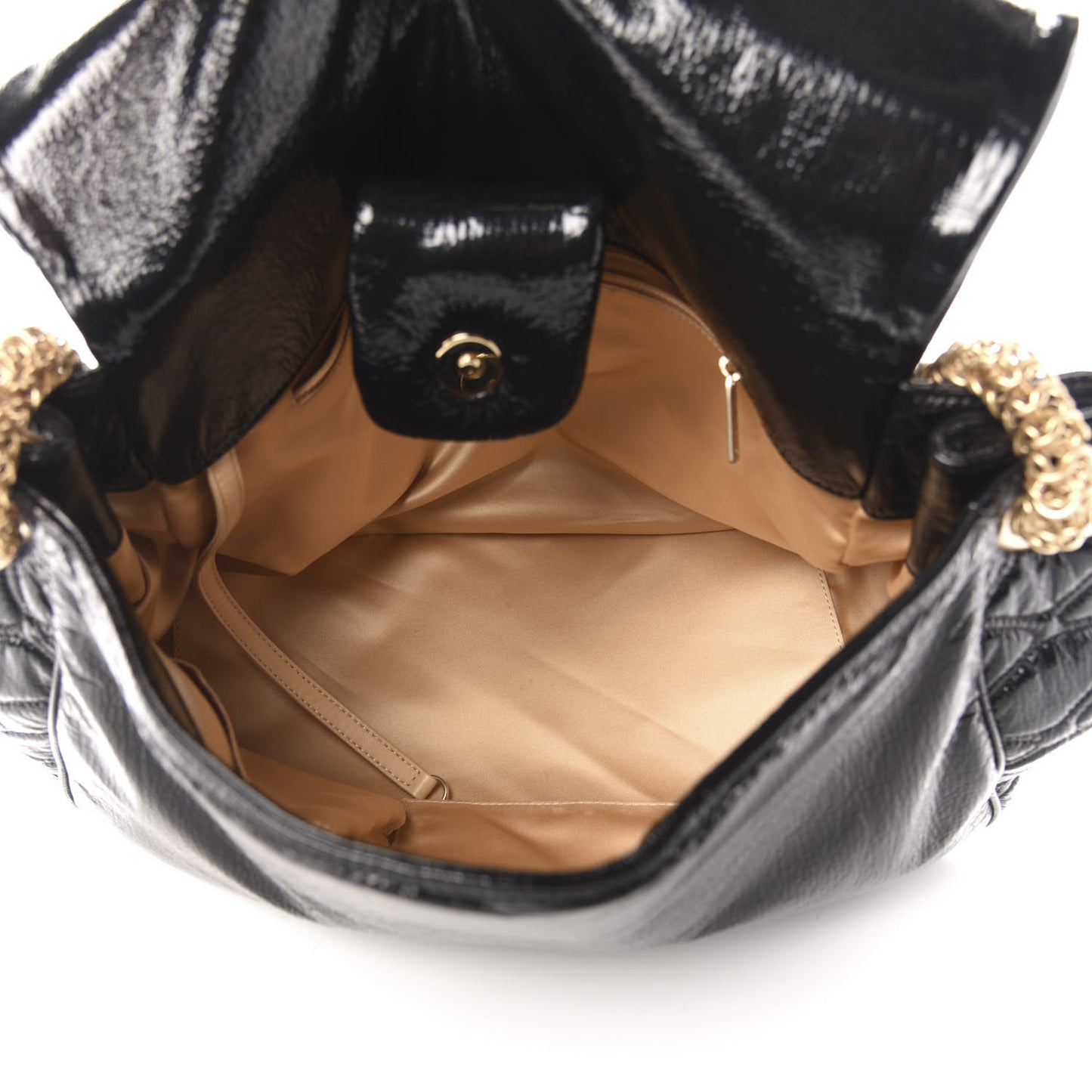 Vinyl Rodeo Accordion Flap Bag Black