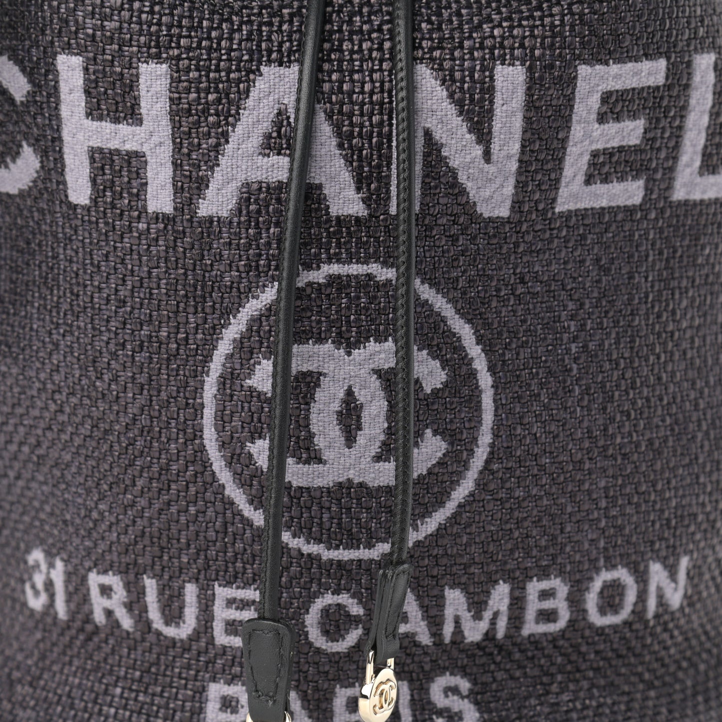 Mixed Fibers Deauville Drawstring Bag Black