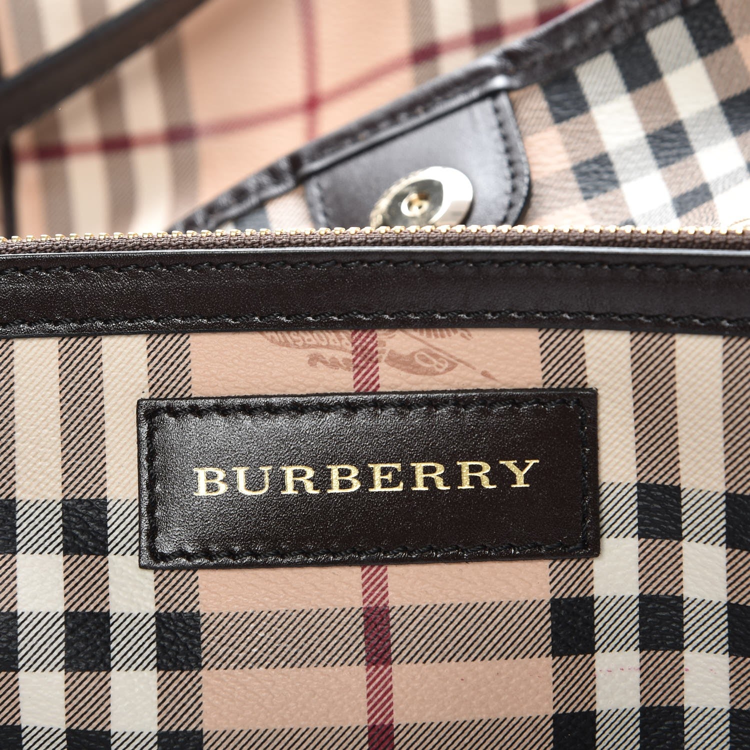 Burberry Haymarket Check Large Canterbury Tote Chocolate 6 of 10