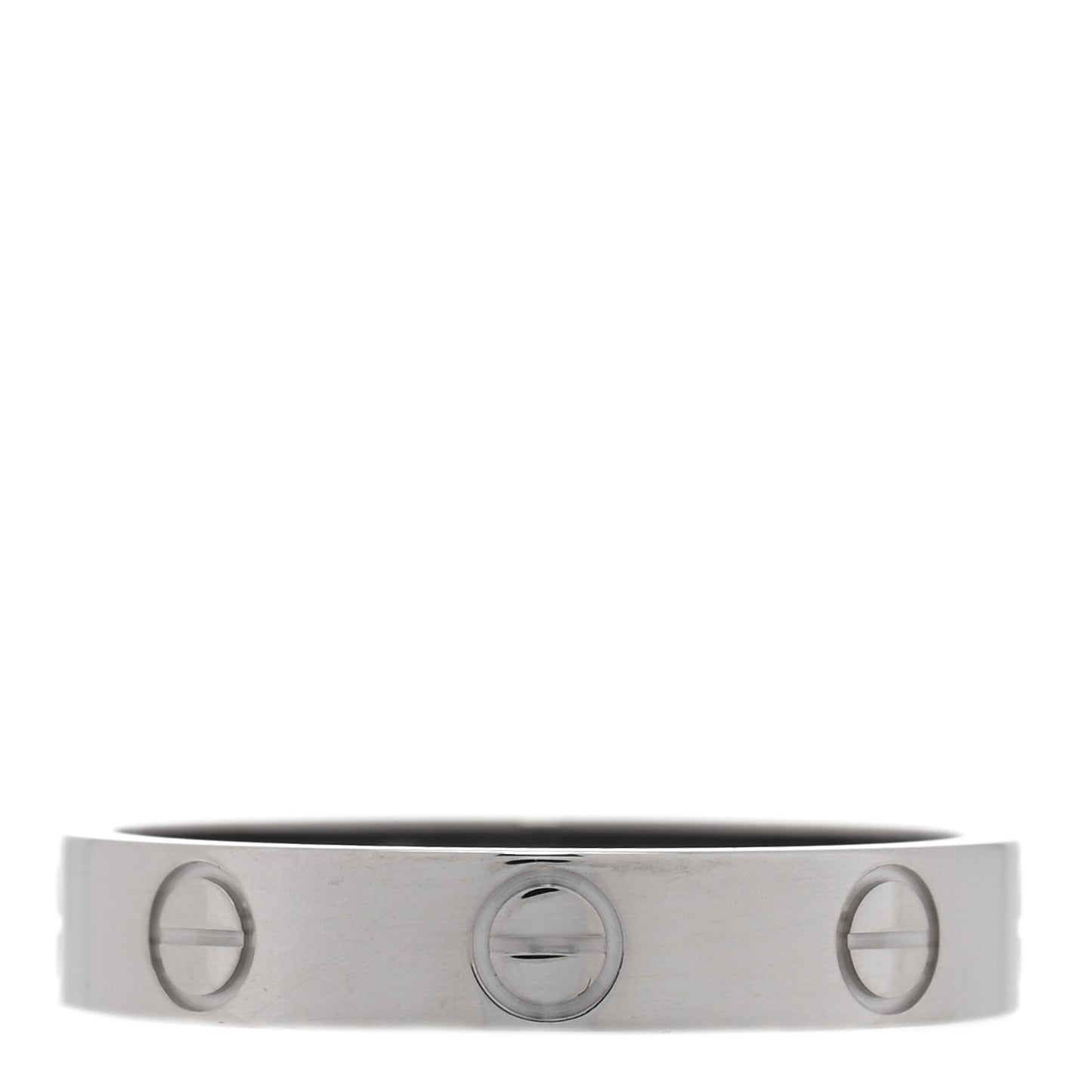 18K White Gold 3.5mm LOVE Wedding Band Ring 53 6.5