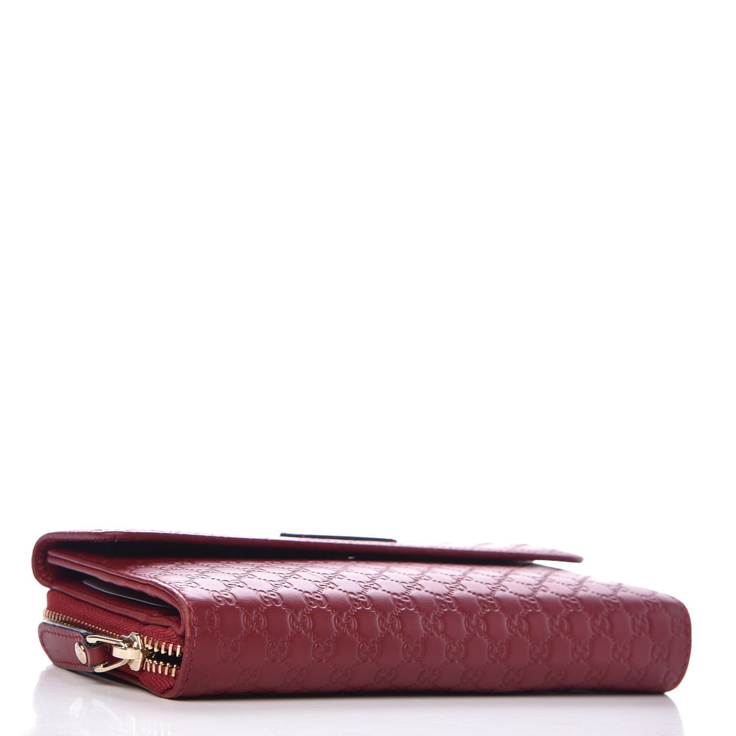 Soft Microguccissima Continental Zip Wallet Red